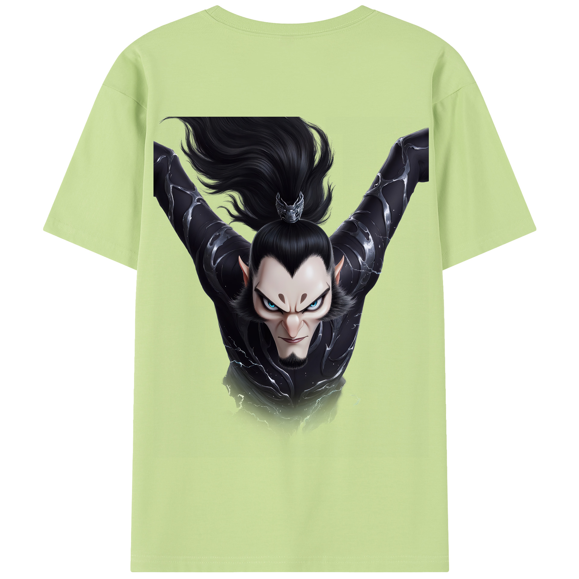 （画像用） Ne Zha 2 ナタ 魔童の大暴れ 綿100％半袖Tシャツ（背面プリント）
